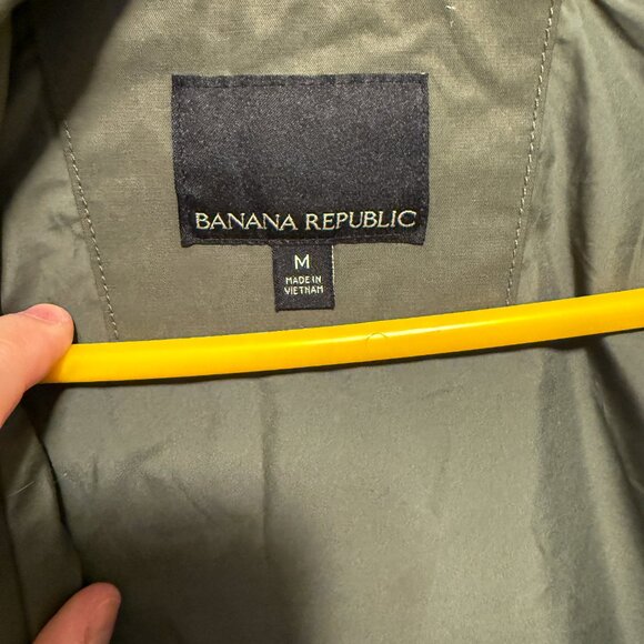 Banana Republic Hooded 4-Pocket Olive Green Field Jacket, Size M - Picture 3 of 7